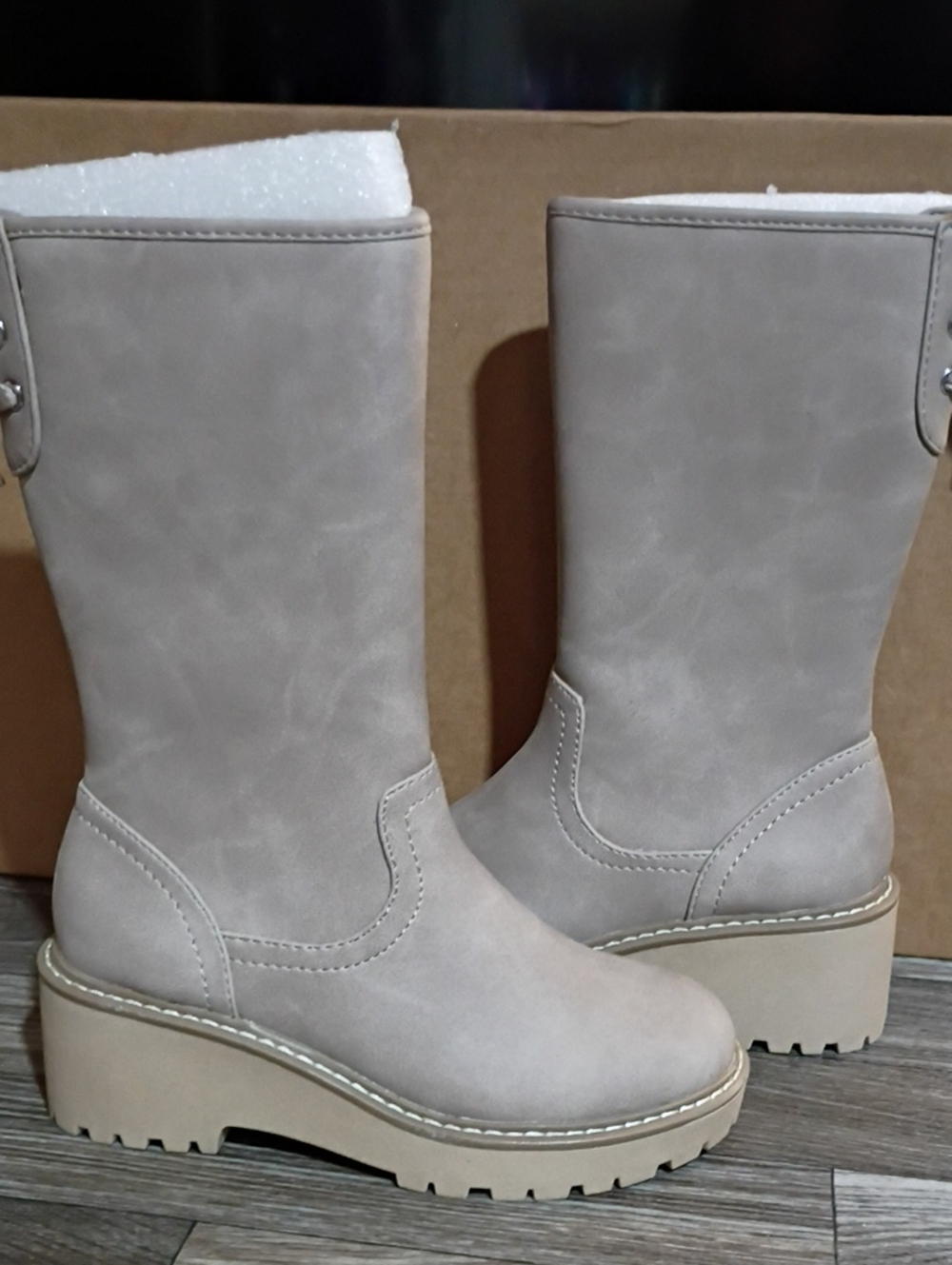 Dolce Vita Kid's Mid-Calf Platform Winter Boots - Taupe